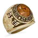 Traditional Men’s Large Ring with Orange Gemstone