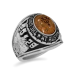 Traditional Women’s Small Ring with Orange Gemstone