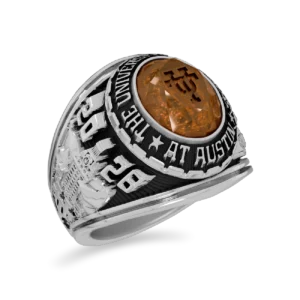 Traditional Women’s Small Ring with Orange Gemstone
